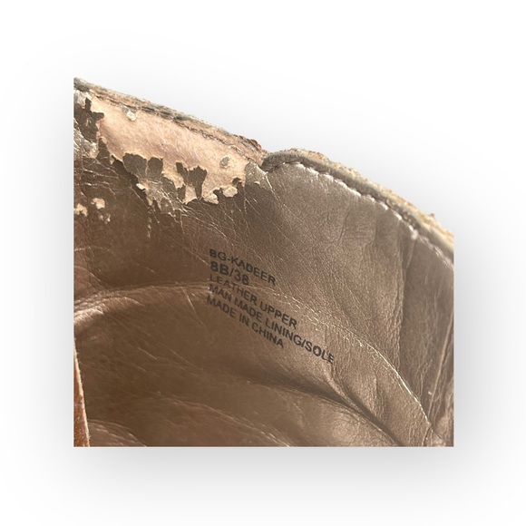 BCBGeneration ༄ Kadeer Buckled Lace Up Wedge Bootie ༄ Tobacco Suede ༄ 8M / 38 - Picture 13 of 16